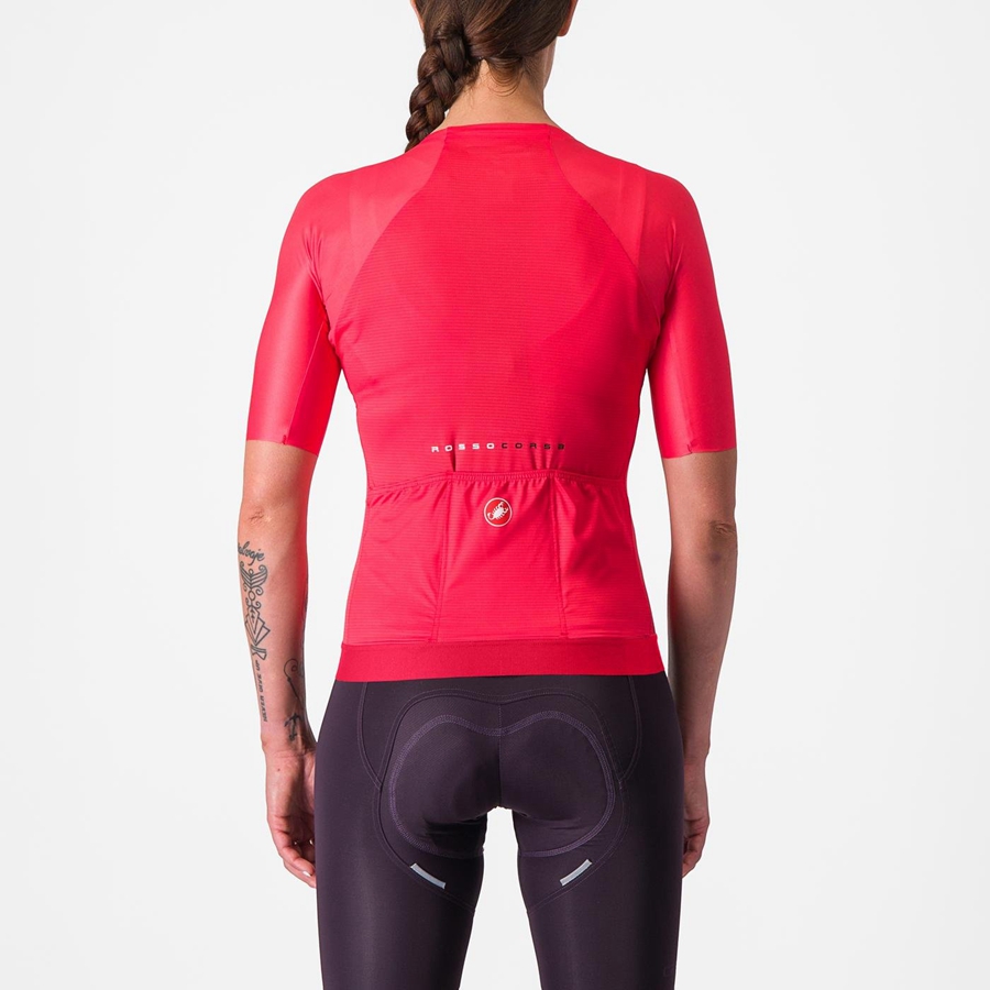 Castelli AERO PRO 7.0 W Ženske Dres Crvene | 14XKWIVLE
