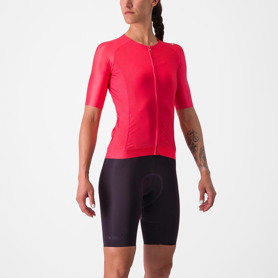 Castelli AERO PRO 7.0 W Ženske Dres Crvene | 14XKWIVLE