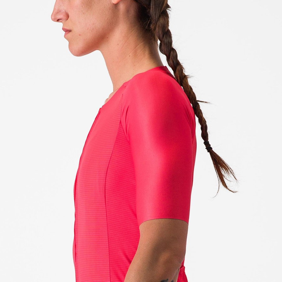 Castelli AERO PRO 7.0 W Ženske Dres Crvene | 14XKWIVLE