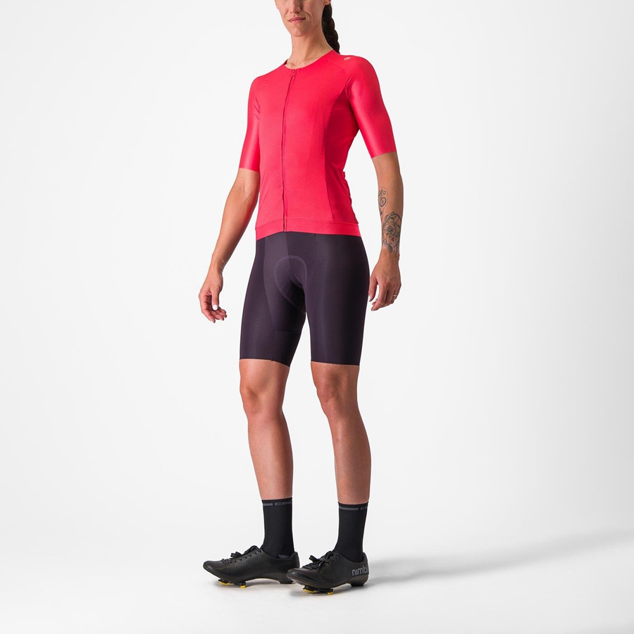 Castelli AERO PRO 7.0 W Ženske Dres Crvene | 14XKWIVLE