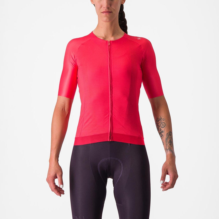 Castelli AERO PRO 7.0 W Ženske Dres Crvene | 14XKWIVLE