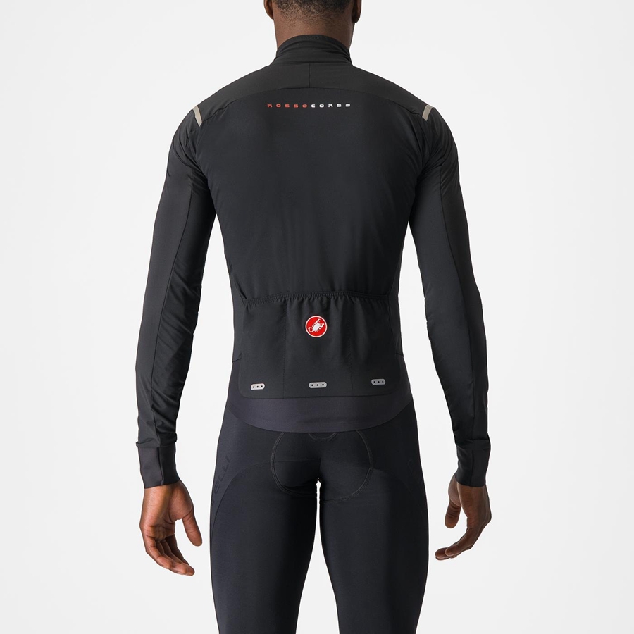 Castelli ALPHA FLIGHT ROS Muške Jakne Crne Srebrne Tamno | 46WHIRXVU