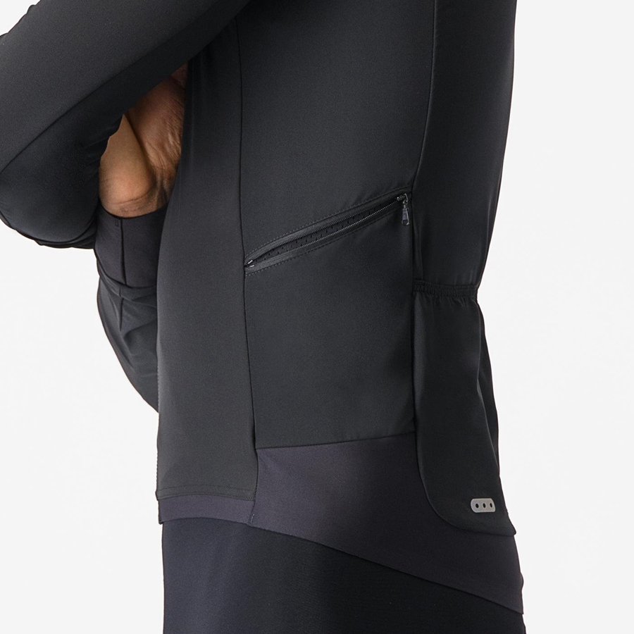 Castelli ALPHA FLIGHT ROS Muške Jakne Crne Srebrne Tamno | 46WHIRXVU