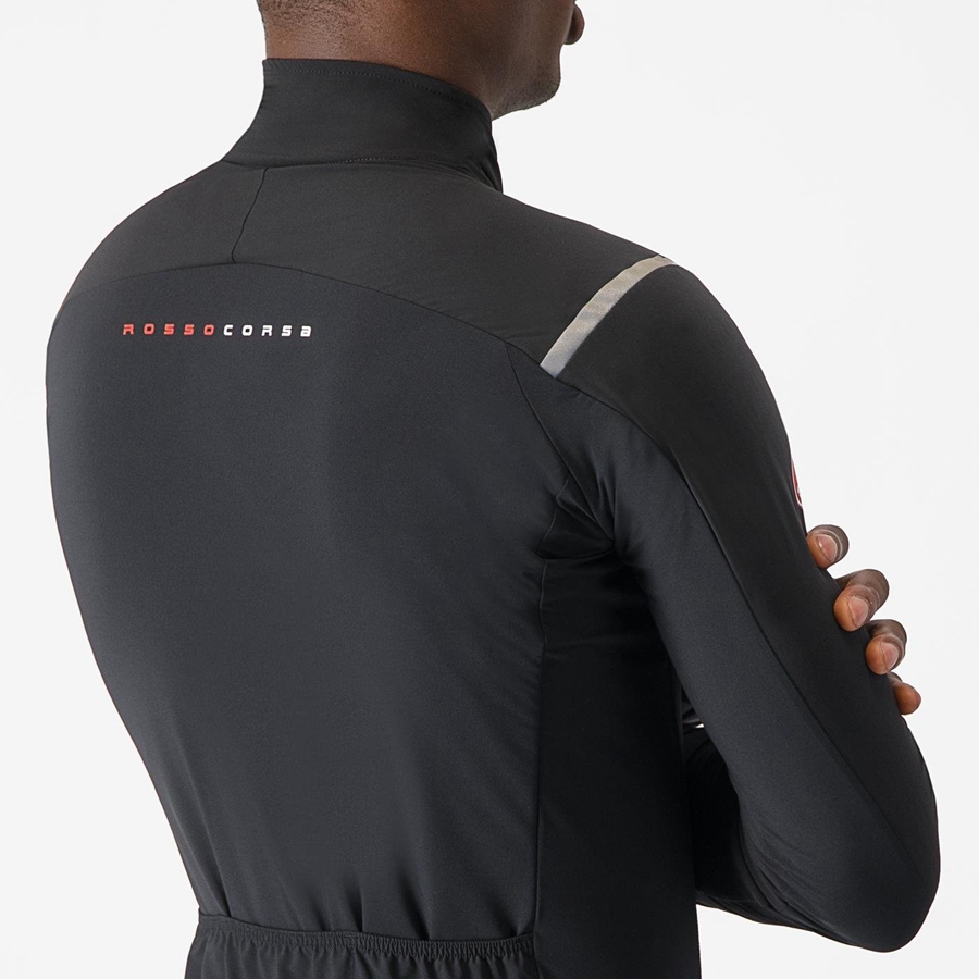 Castelli ALPHA FLIGHT ROS Muške Jakne Crne Srebrne Tamno | 46WHIRXVU
