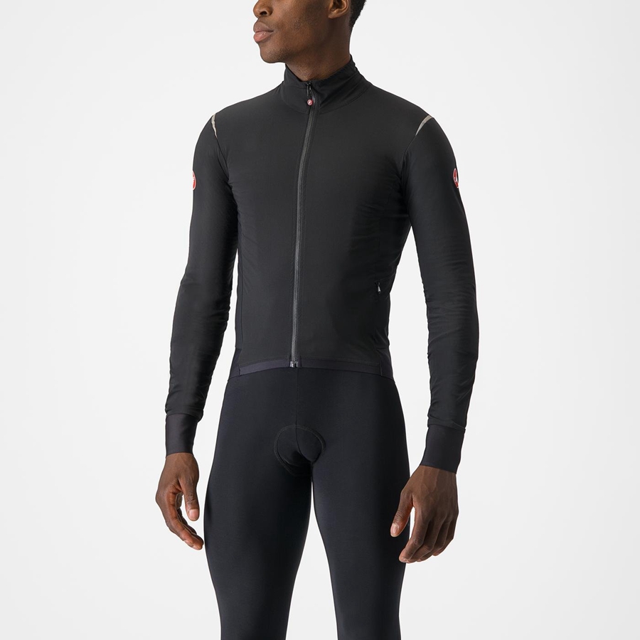 Castelli ALPHA FLIGHT ROS Muške Jakne Crne Srebrne Tamno | 46WHIRXVU