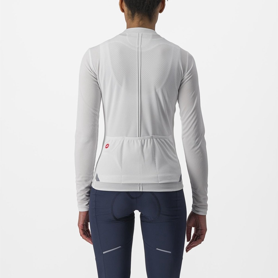 Castelli ANIMA 4 LONG SLEEVE Ženske Dres Bijele | 58EYFASHC