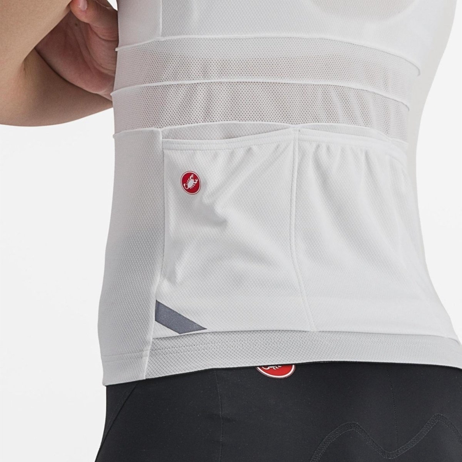 Castelli ANIMA 4 SLEEVELESS Ženske Dres Bijele Crne | 18UKPEXOR