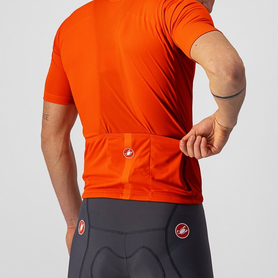 Castelli CLASSIFICA Muške Dres Narančaste | 42ZUKRDNX