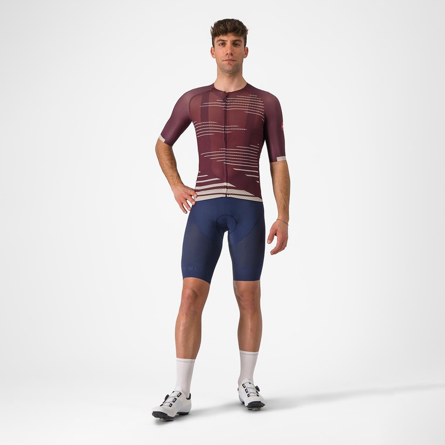 Castelli CLIMBER'S 4.0 Muške Dres Tamno Bordo Srebrne | 83ZPDFCQG