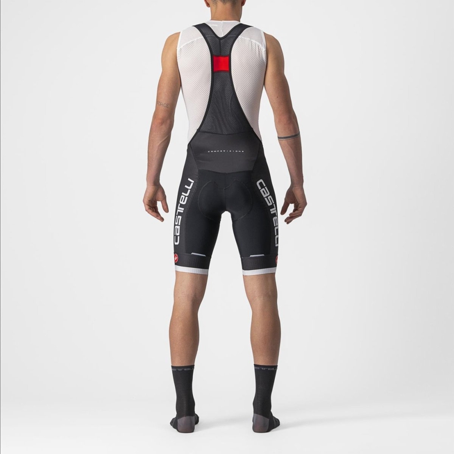Castelli COMPETIZIONE KIT Muške Kratke Hlače S Bib Crne Srebrne Sive | 53YMUZDWA