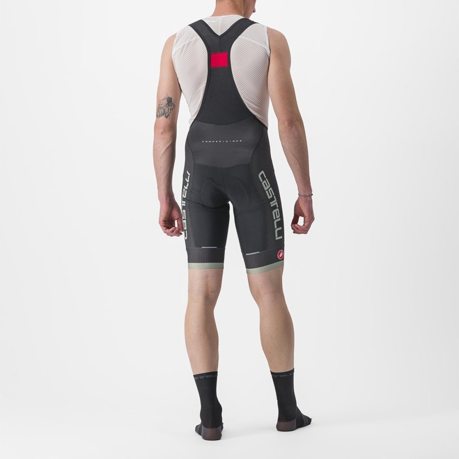 Castelli COMPETIZIONE KIT Muške Kratke Hlače S Bib Crne Zelene | 28PJCRXQF