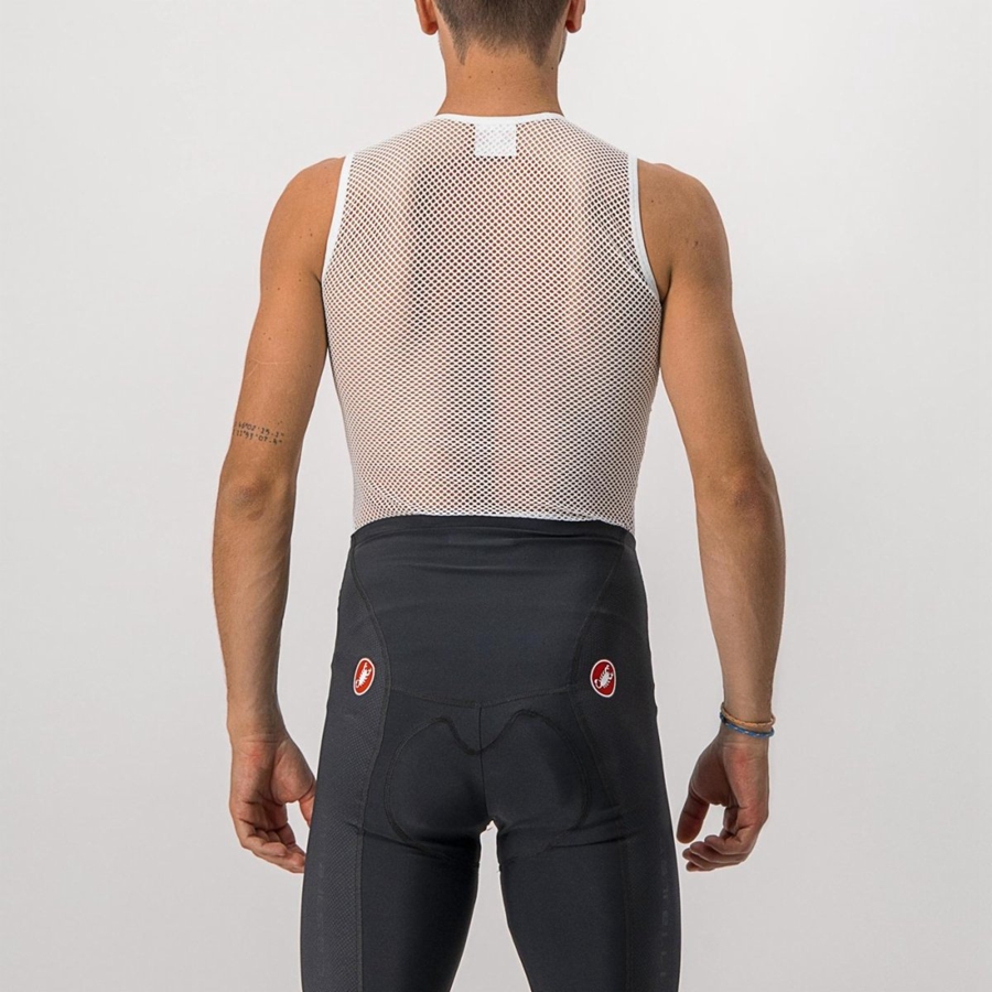 Castelli CORE MESH 3 SLEEVELESS Muške Temeljni Sloj Bijele | 65QORIFEG