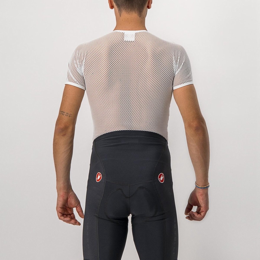 Castelli CORE MESH 3 SS Muške Temeljni Sloj Bijele | 15GQDPTWE