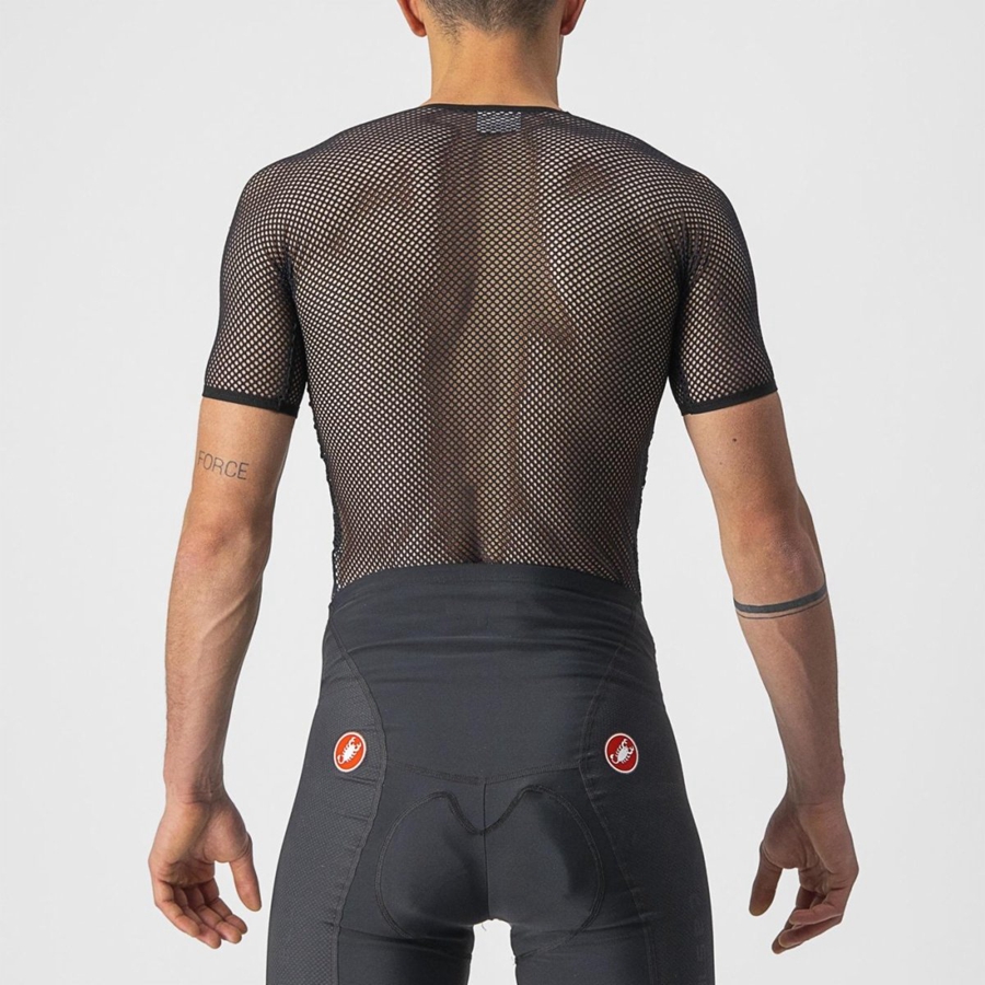 Castelli CORE MESH 3 SS Muške Temeljni Sloj Crne | 40ALHMUVD
