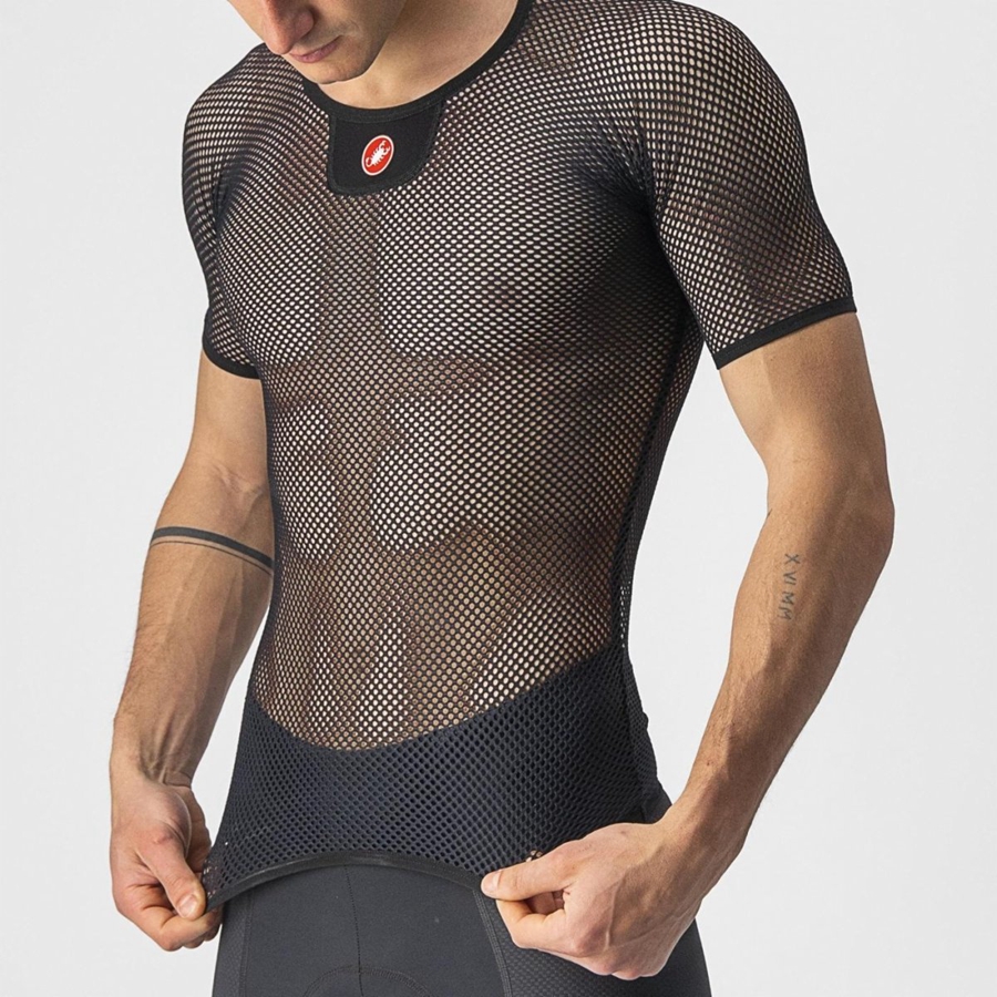 Castelli CORE MESH 3 SS Muške Temeljni Sloj Crne | 40ALHMUVD