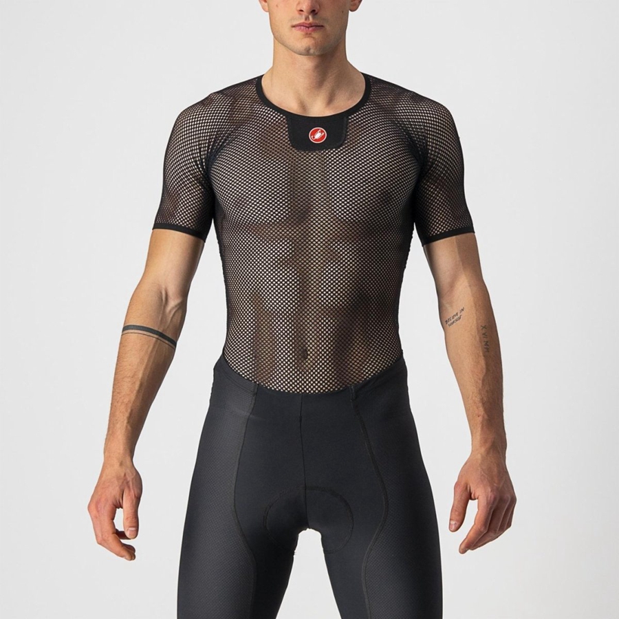 Castelli CORE MESH 3 SS Muške Temeljni Sloj Crne | 40ALHMUVD
