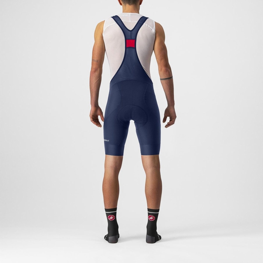 Castelli ENDURANCE 3 Muške Kratke Hlače S Bib Plave | 30NICBAPK