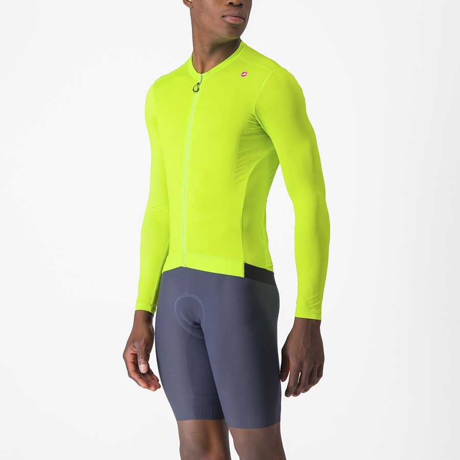 Castelli ESPRESSO LS Muške Dres Svijetlo Zelene Tamno Zelene | 47PFJTZSO