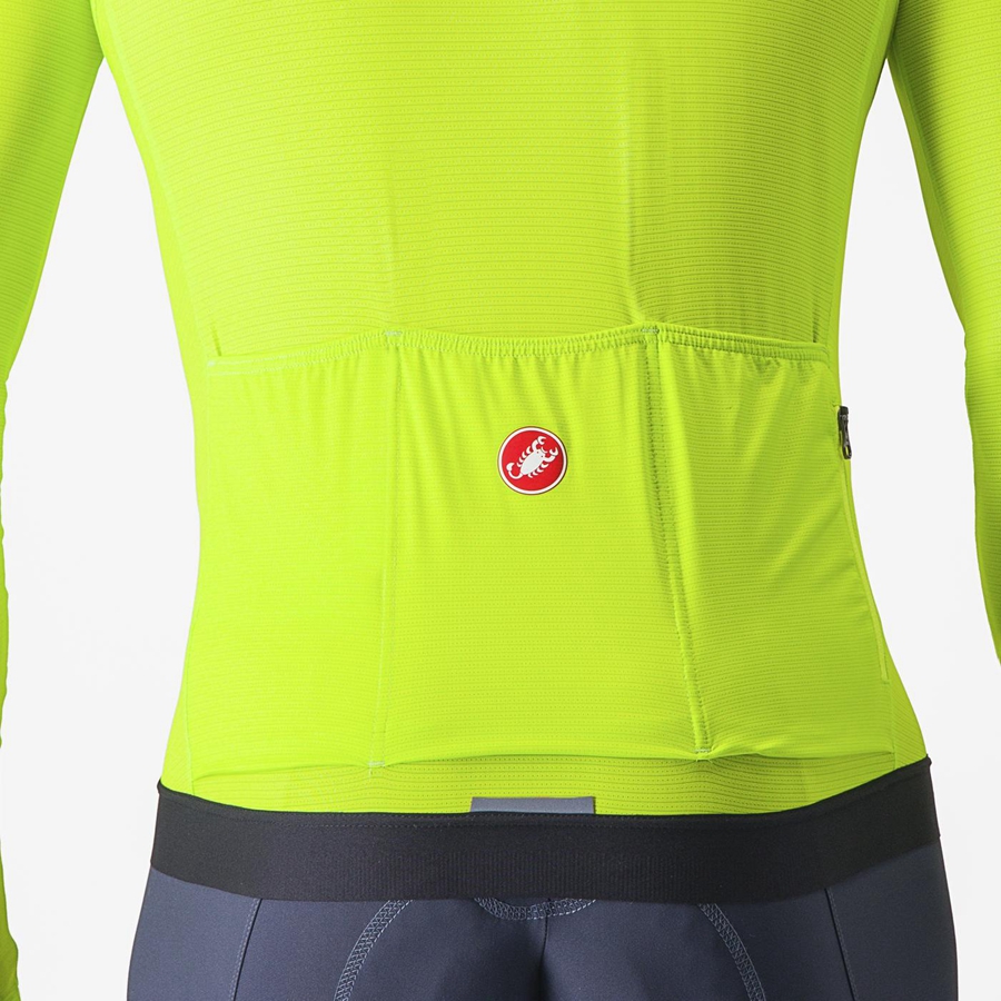 Castelli ESPRESSO LS Muške Dres Svijetlo Zelene Tamno Zelene | 47PFJTZSO