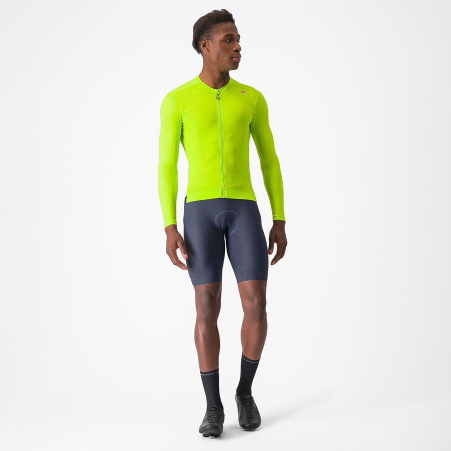 Castelli ESPRESSO LS Muške Dres Svijetlo Zelene Tamno Zelene | 47PFJTZSO