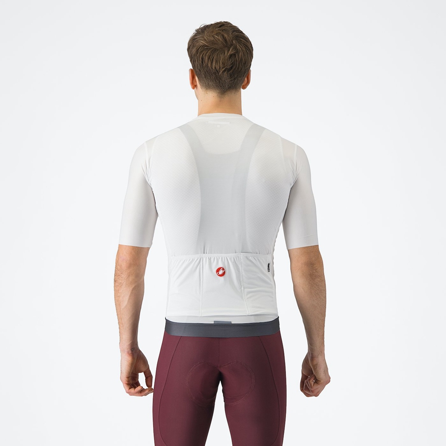 Castelli ESPRESSO Muške Dres Bijele Tamno Sive | 86BCRKVMA