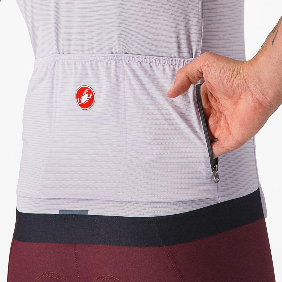 Castelli ESPRESSO Muške Dres Ljubičaste Bijele Tamno Sive | 84JWKBDVZ