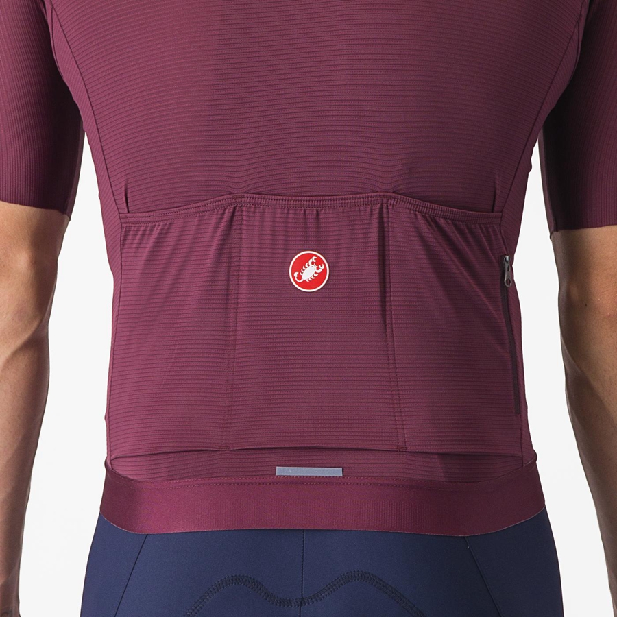 Castelli ESPRESSO Muške Dres Tamno Bordo Srebrne | 97VUXSQGN
