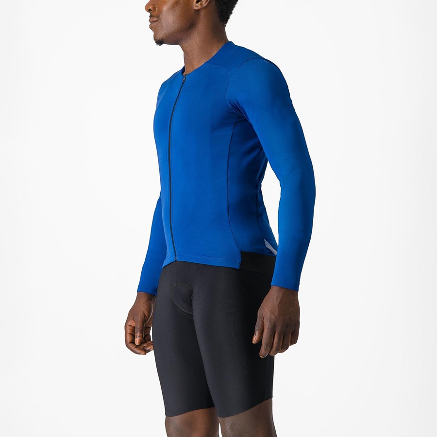 Castelli FLY LS Muške Dres Plave | 81LWPYNOV