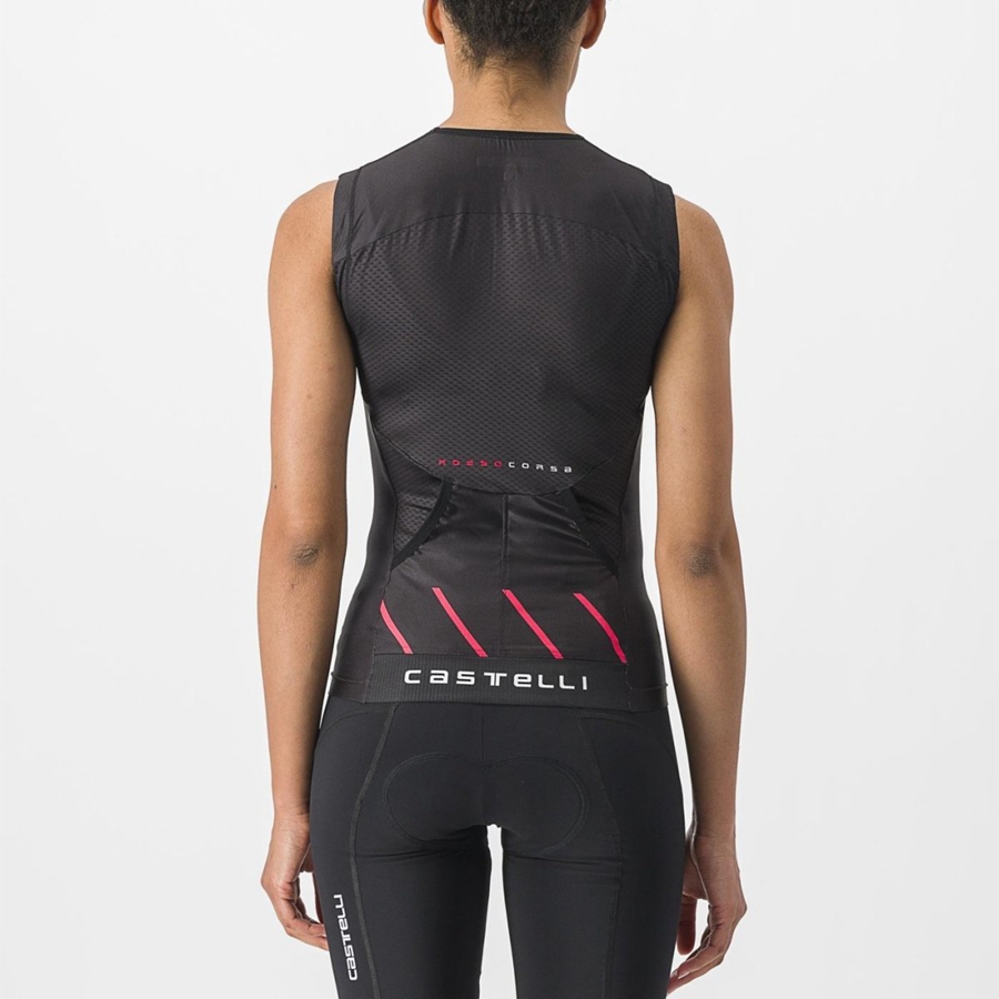 Castelli FREE 2 W TRI SINGLET Ženske Odijela Crne | 48QWGBTVL