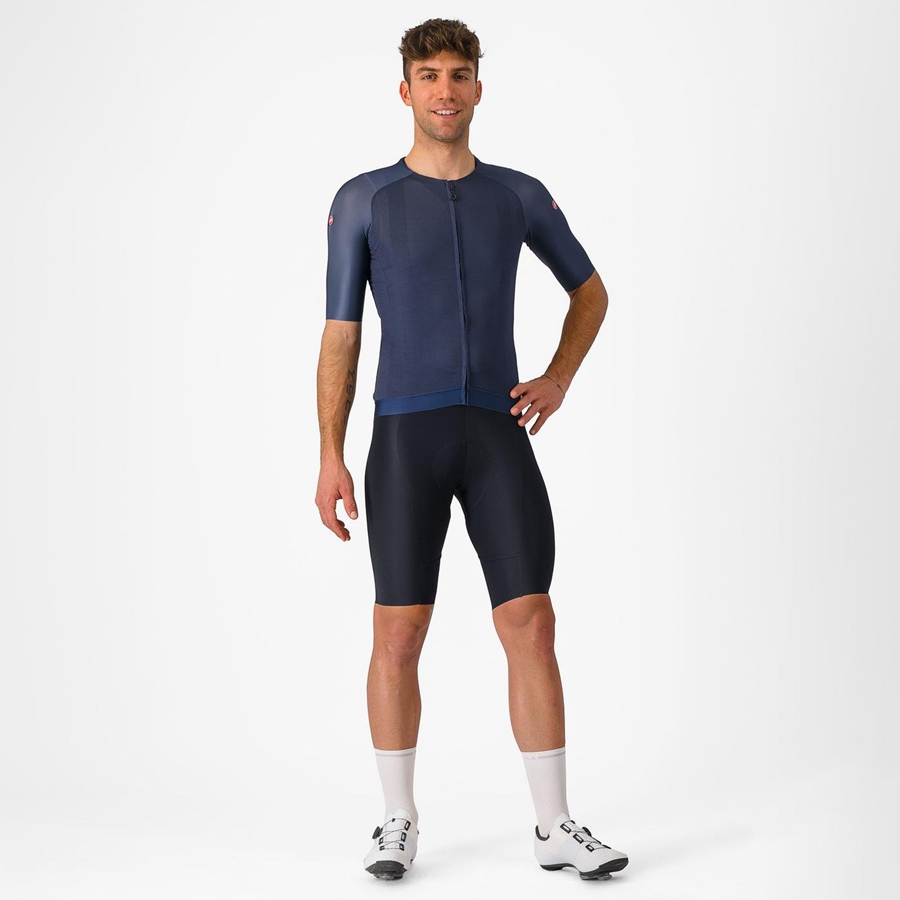 Castelli FREE AERO RC Muške Kratke Hlače S Bib Crne | 21TXANDQH