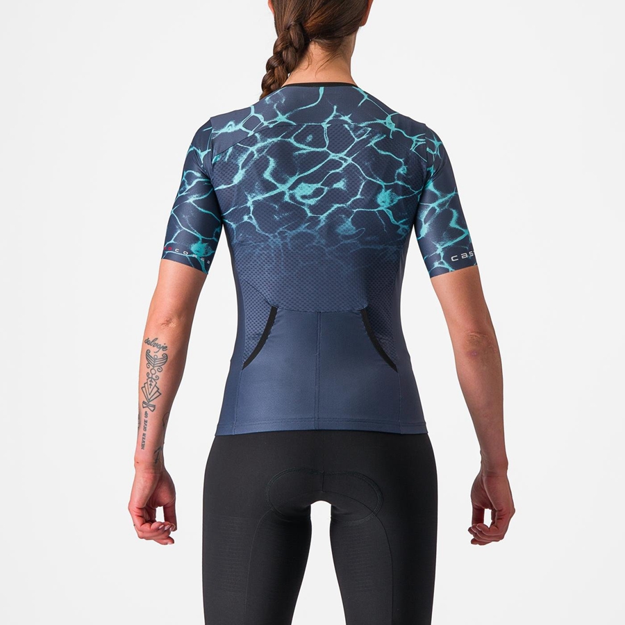 Castelli FREE SPEED 2 W RACE TOP Ženske Odijela Plave Svijetlo Tirkizne | 31IQHTDBK