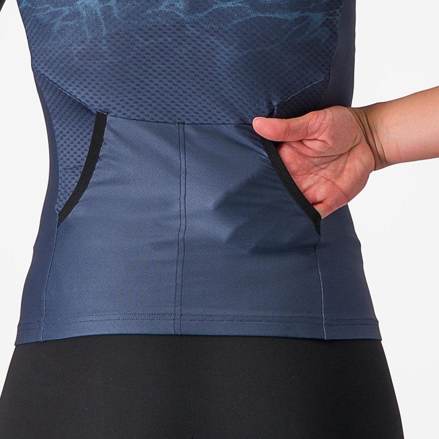 Castelli FREE SPEED 2 W RACE TOP Ženske Odijela Plave Svijetlo Tirkizne | 31IQHTDBK