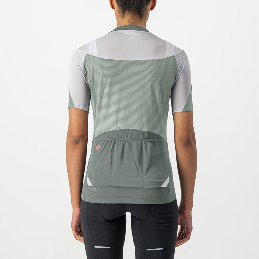 Castelli GRADIENT COLOR BLOCK Ženske Dres Zelene Bijele | 19ALNPYIZ