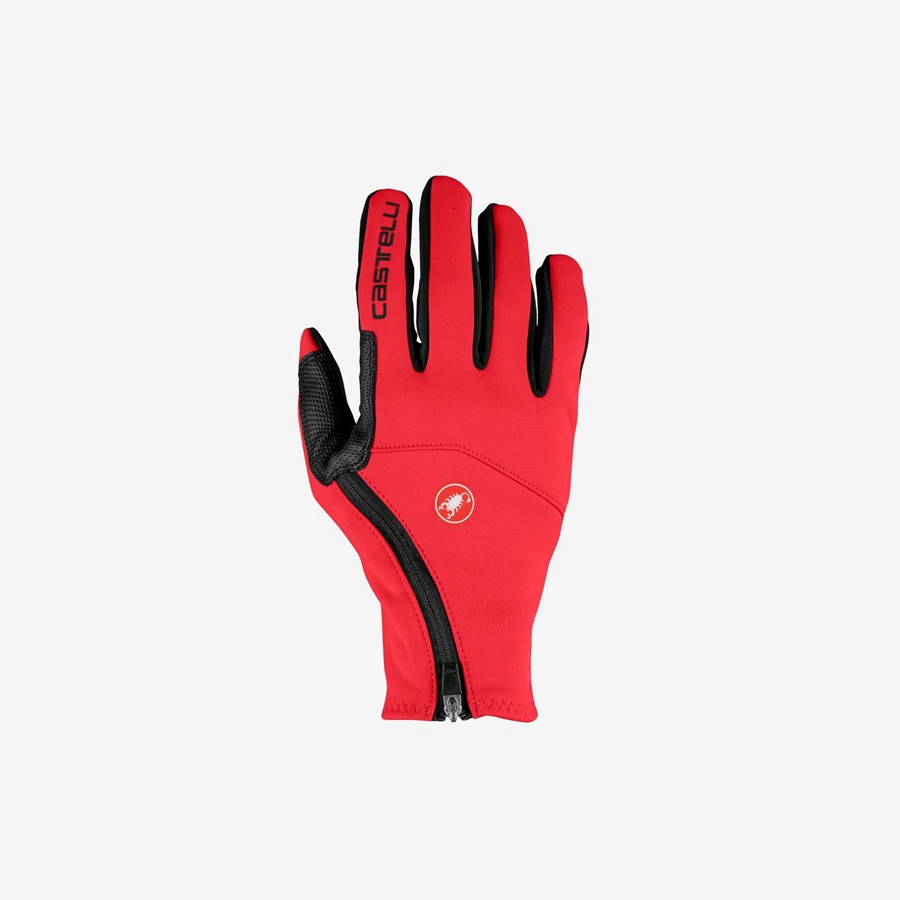 Castelli MORTIROLO Muške Rukavice Crvene | 40PDKMXZI
