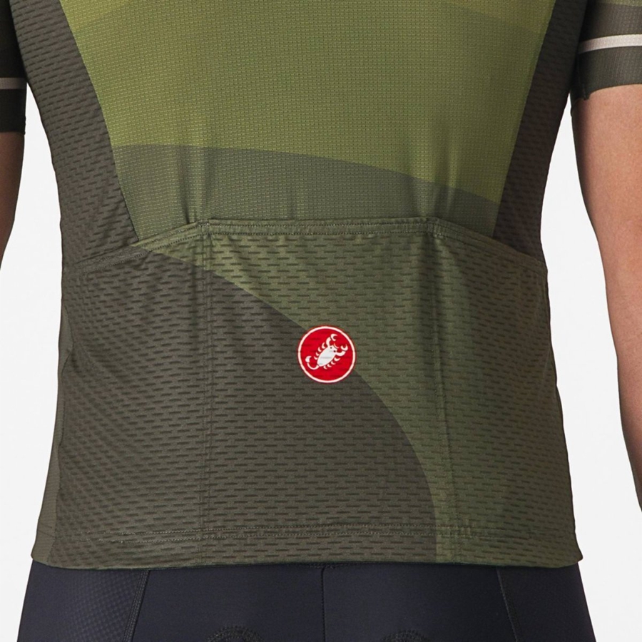 Castelli ORIZZONTE Muške Dres Tamno Zelene Maslinasto Zelene Srebrne | 12YCFPQHX