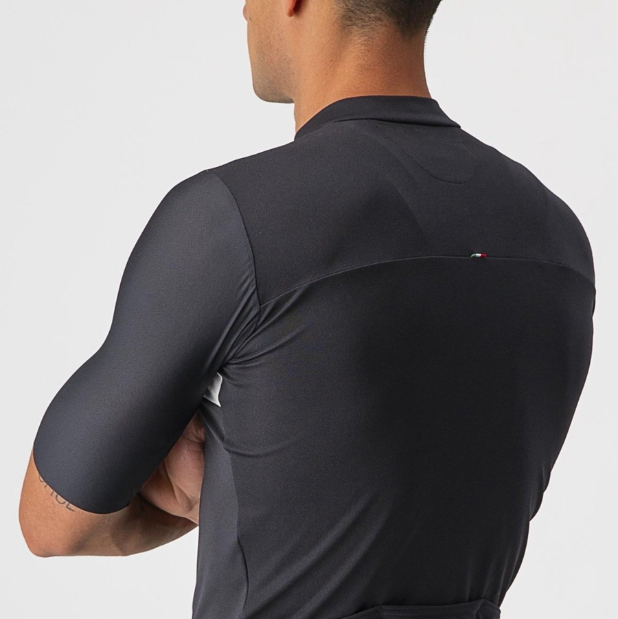 Castelli PROLOGO 7 Muške Dres Crne Srebrne Sive Bijele | 21SNIKBUF