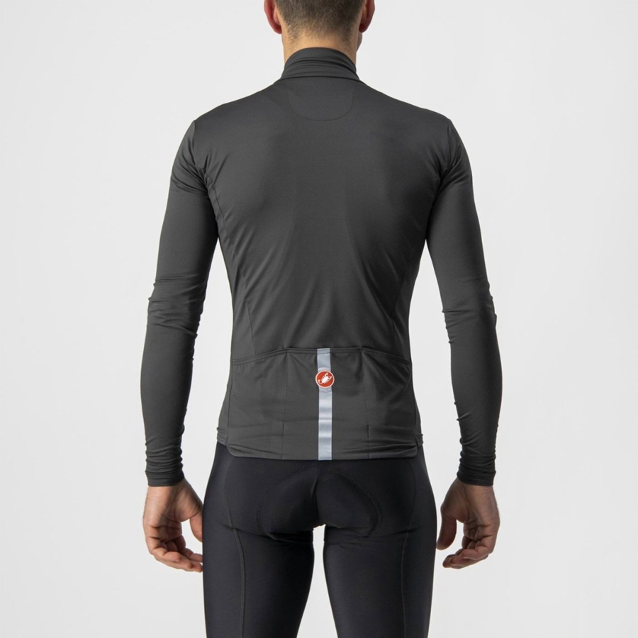 Castelli PRO THERMAL MID LS Muške Dres Tamno Sive | 82VTFAGKW