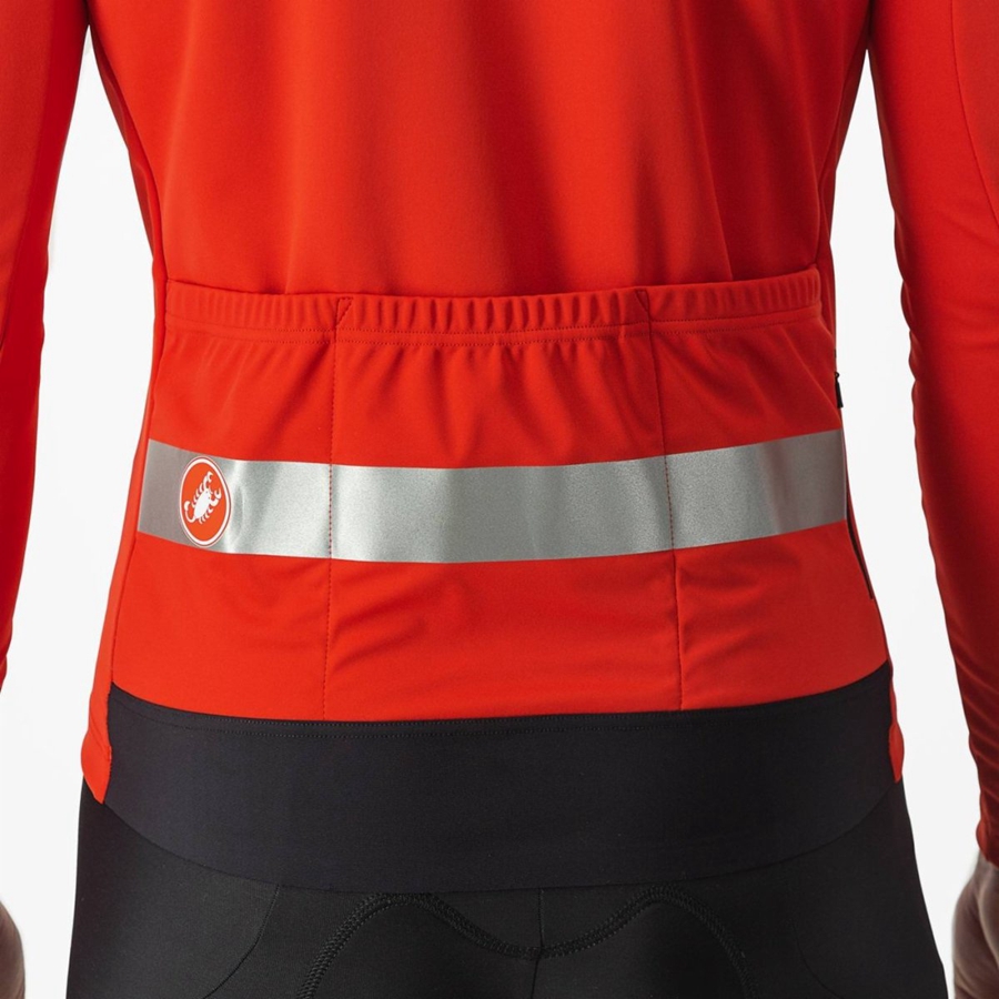 Castelli RADDOPPIA 3 Muške Jakne Crvene Srebrne | 20GFZSCJM