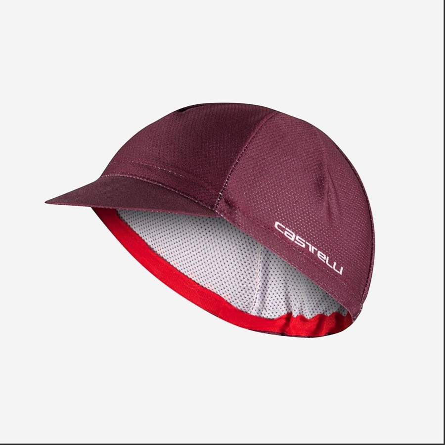 Castelli ROSSO CORSA 2 Muške Kapa Tamno Bordo | 76KGPVYAE