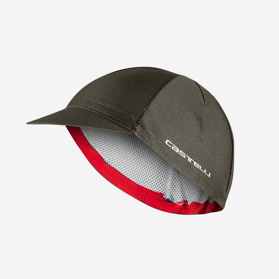 Castelli ROSSO CORSA 2 Muške Kapa Tamno Zelene | 96MPIGEFS