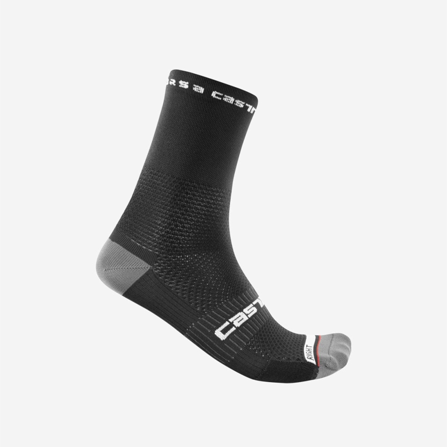Castelli ROSSO CORSA PRO 15 Muške Čarape Crne | 09BVFRAKH