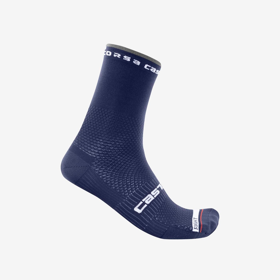 Castelli ROSSO CORSA PRO 15 Muške Čarape Plave | 23KSMFLEP