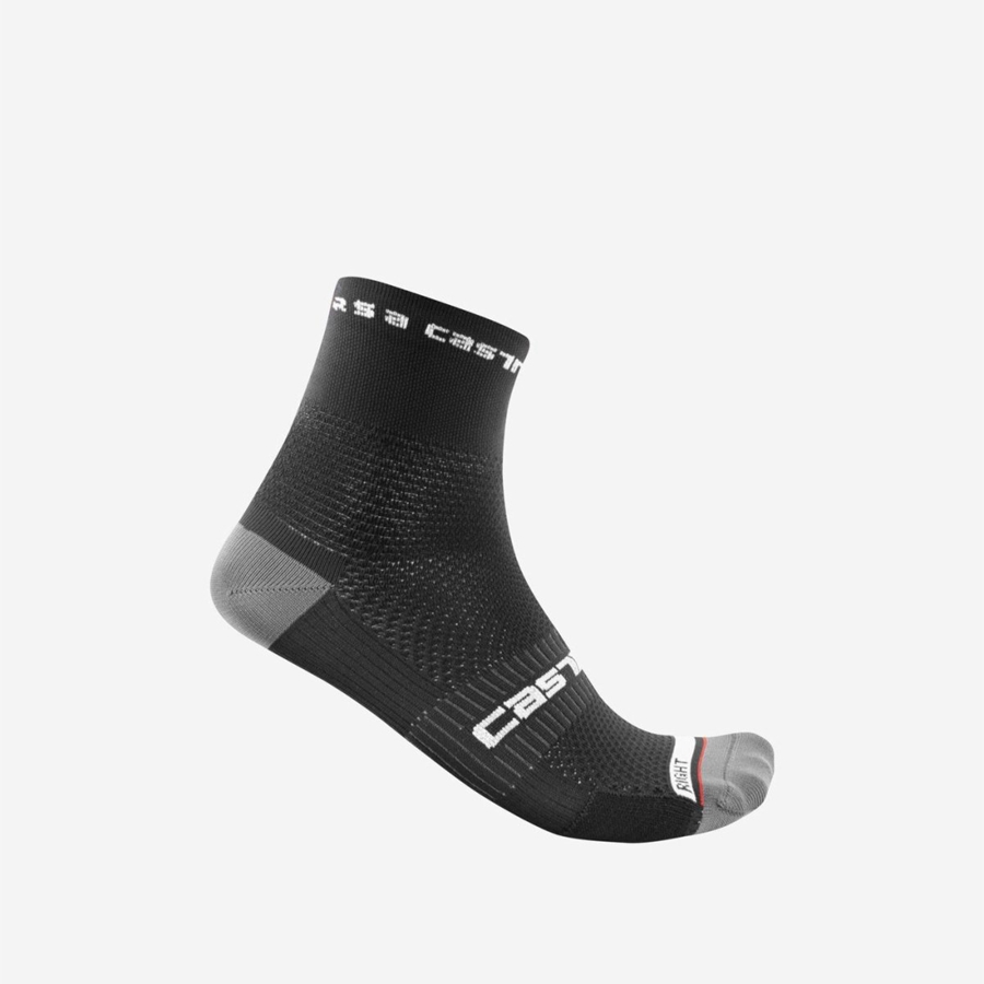 Castelli ROSSO CORSA PRO 9 Muške Čarape Crne | 52QNOELSC
