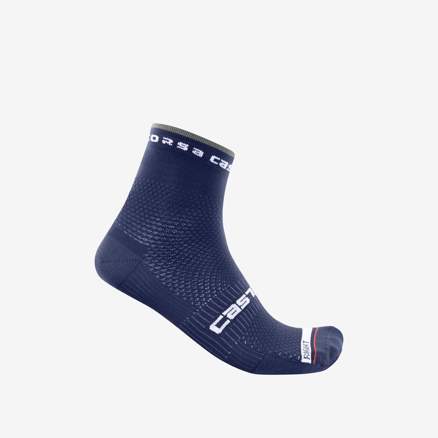 Castelli ROSSO CORSA PRO 9 Muške Čarape Plave | 28IXDMVQO