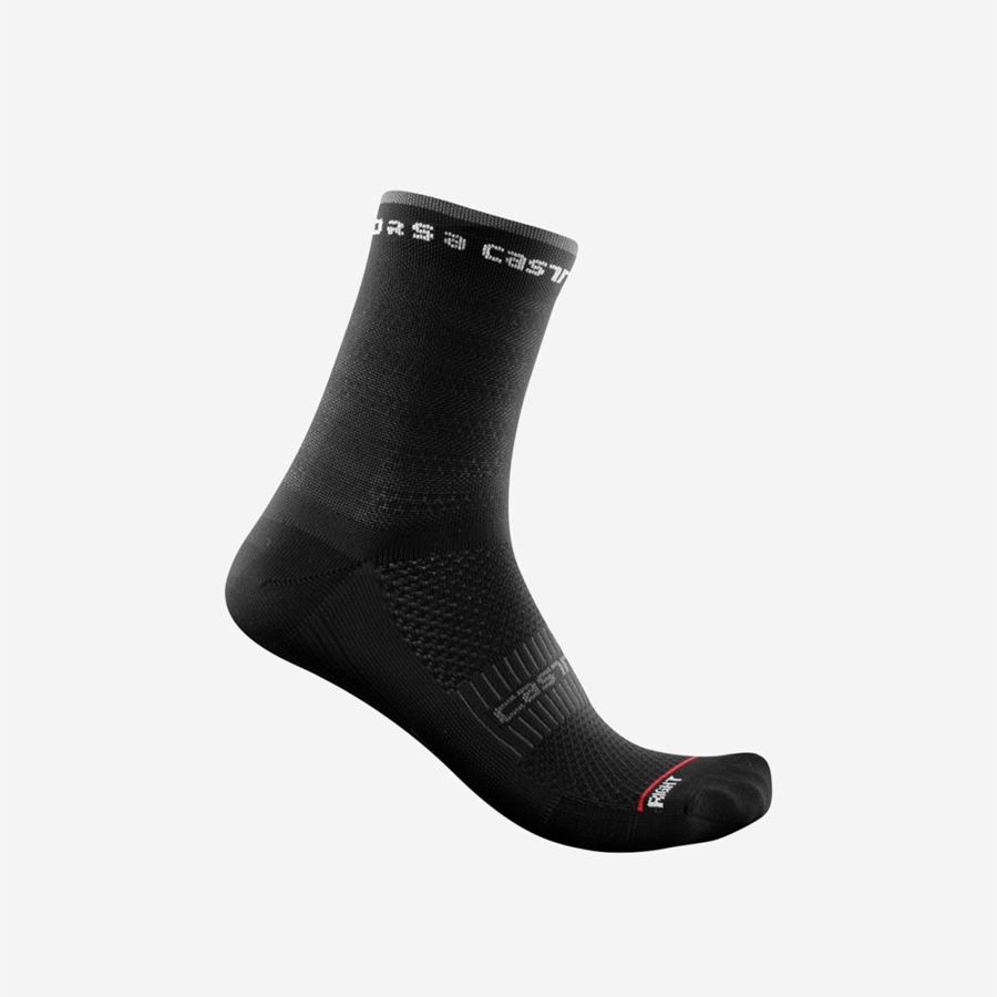 Castelli ROSSO CORSA W 11 Ženske Čarape Crne | 10AZMFXYE