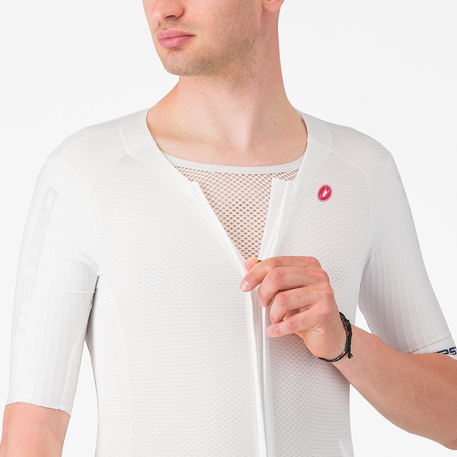 Castelli SANREMO BTW X2 Muške Speedsuit Bijele Plave | 91GFHUXJR