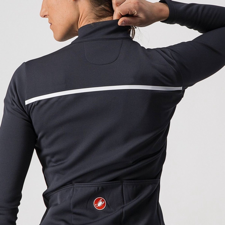 Castelli SINERGIA 2 FZ Ženske Dres Crne Bijele | 93GHBXJEN