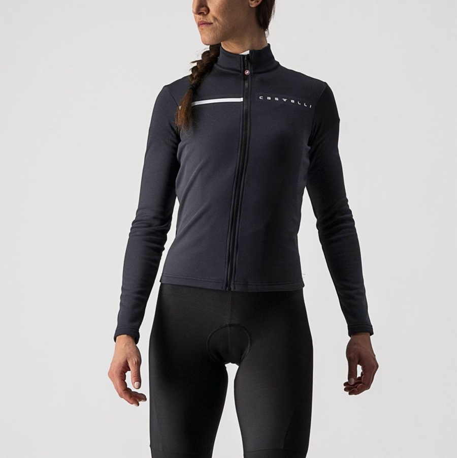 Castelli SINERGIA 2 FZ Ženske Dres Crne Bijele | 93GHBXJEN