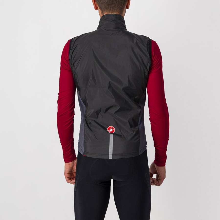Castelli SQUADRA STRETCH Muške Prsluk Crne Tamno Sive | 14XWJSHIE
