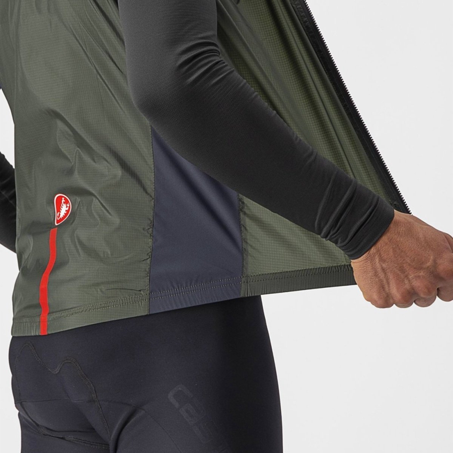 Castelli SQUADRA STRETCH Muške Prsluk Zelene Tamno Sive | 70CQDKPAW